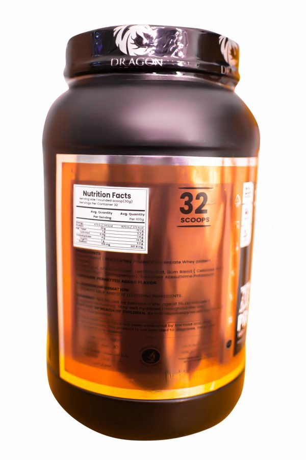 دراجون فارما ذو واي بروتين 1 كيلو | 32 سيرف (Dragon Pharma Zou Whey Protein 1kg | 32 Servings) - الصورة 2