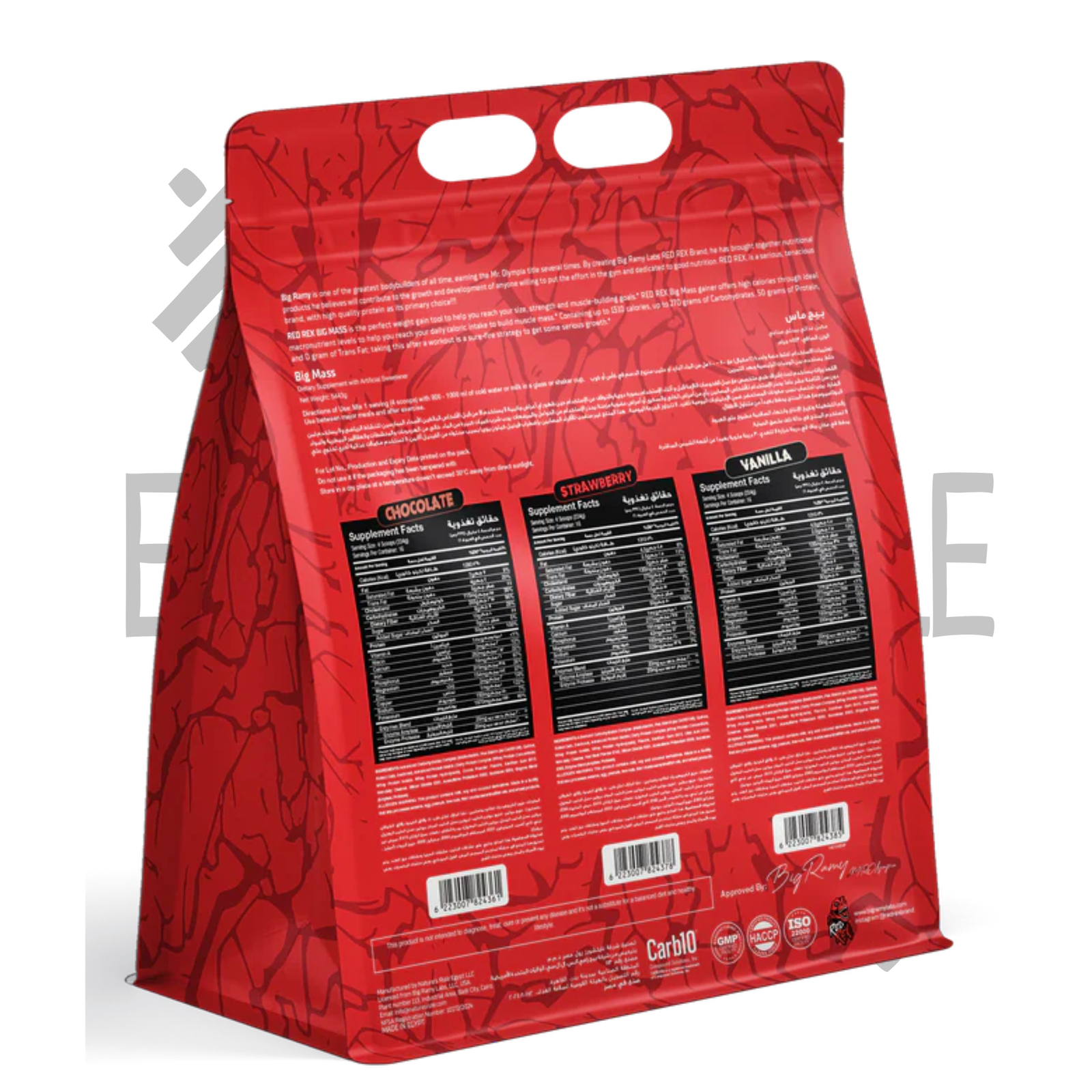 ريدريكس بيج ماس جينر 5.4 كجم | 16 جرعة (Redrex Big Mass Gainer 5.4kg | 16 Servings) - الصورة 6