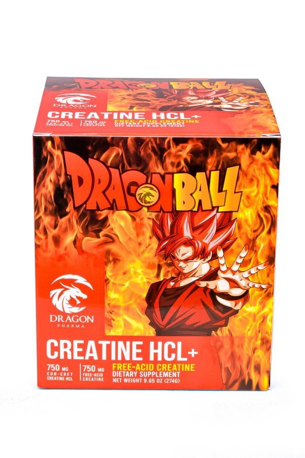 صورة توضح عبوة كرياتين دراجون اتش سي ال 274 جرام، والتي تحتوي على 120 جرعة من الكرياتين النقي. يُستخدم هذا المكمل لتحسين الأداء الرياضي وزيادة القوة العضلية.