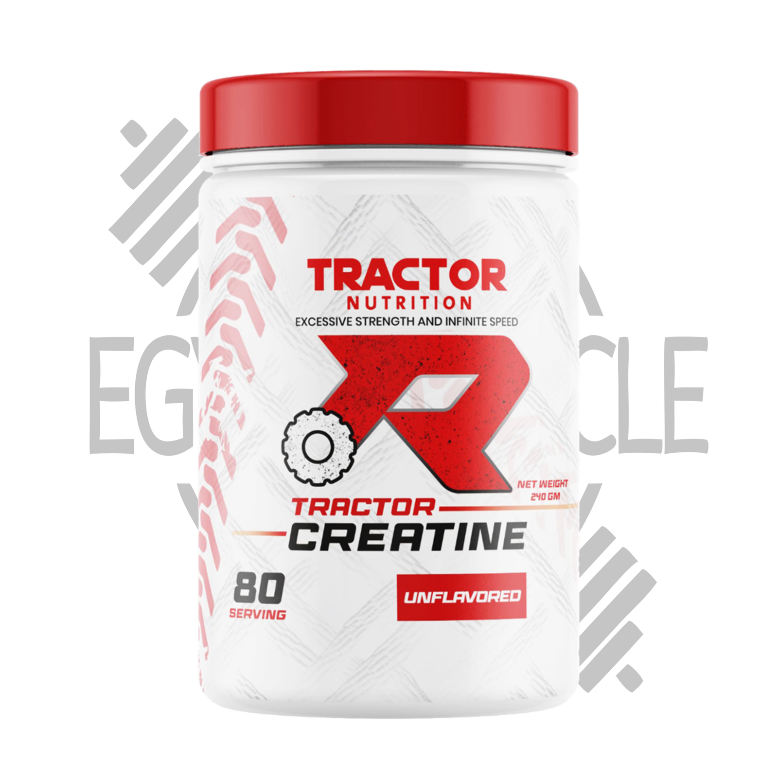 كرياتين تراكتور مونوهيدريت 240 جرام - مكمل غذائي لتعزيز الأداء الرياضي.