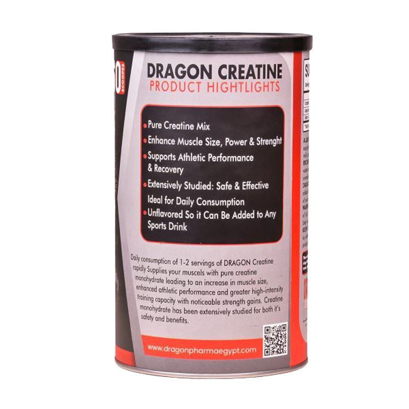 كرياتين دراجون مونوهيدريت 300 جرام، مكمل غذائي عالي الجودة لتعزيز القوة والطاقة أثناء التمارين.