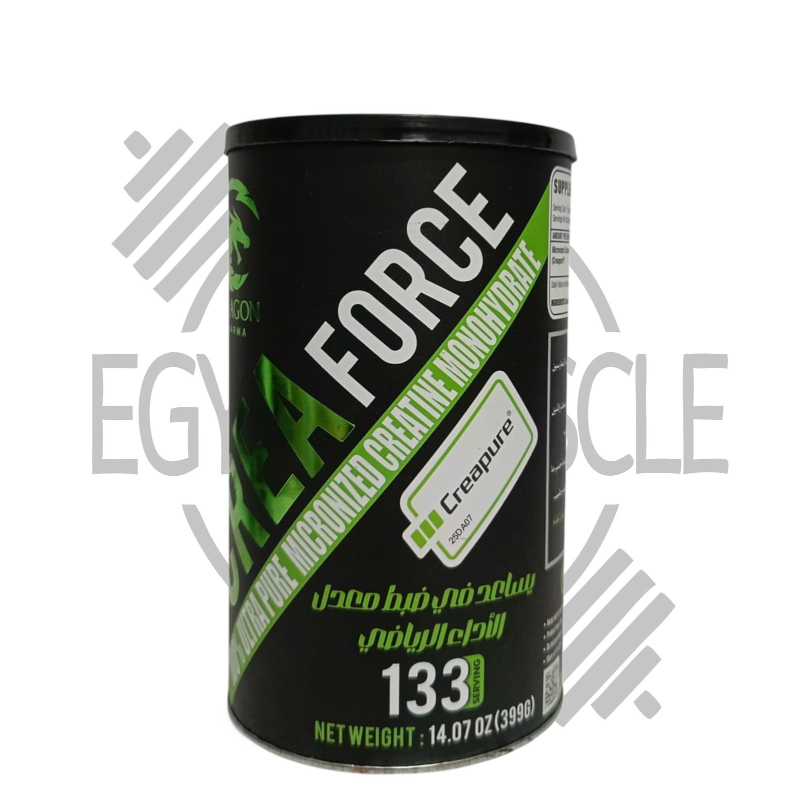 كريافورس كرياتين كريابيور الألماني – Dragon 399 جم | 133 جرعة – مكمل كرياتين عالي النقاء لزيادة القوة والعضلات