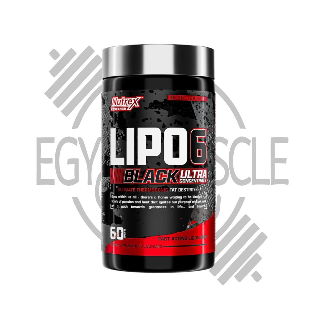 Lipo-6 Black Ultra Concentrate – 60 كبسولة حارق دهون حراري سريع الامتصاص من Nutrex