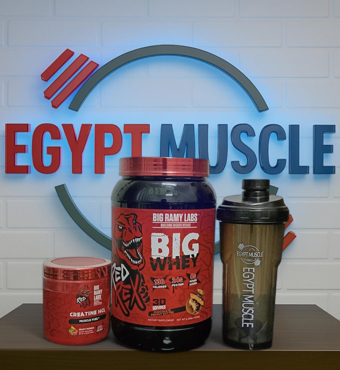 عرض بيج رامي من Redrex – واي بروتين 1 كجم + كرياتين HCL + شيكر هدية + شحن مجاني بسعر 2400 جنيه