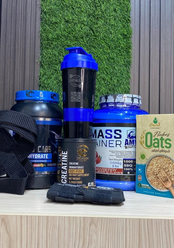 بوكس ضخامة 5 – اوم ماس جينر + كرياتين دراجون + كارب + شوفان + شيكر