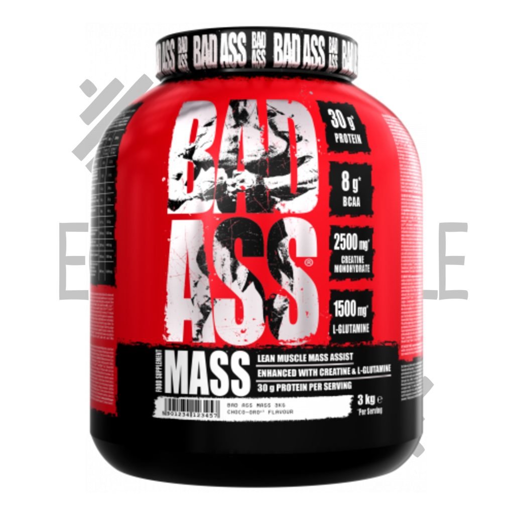عبوة BAD ASS MASS 3kg – مكمل ماس جينر لزيادة الوزن والكتلة العضلية بسرعة