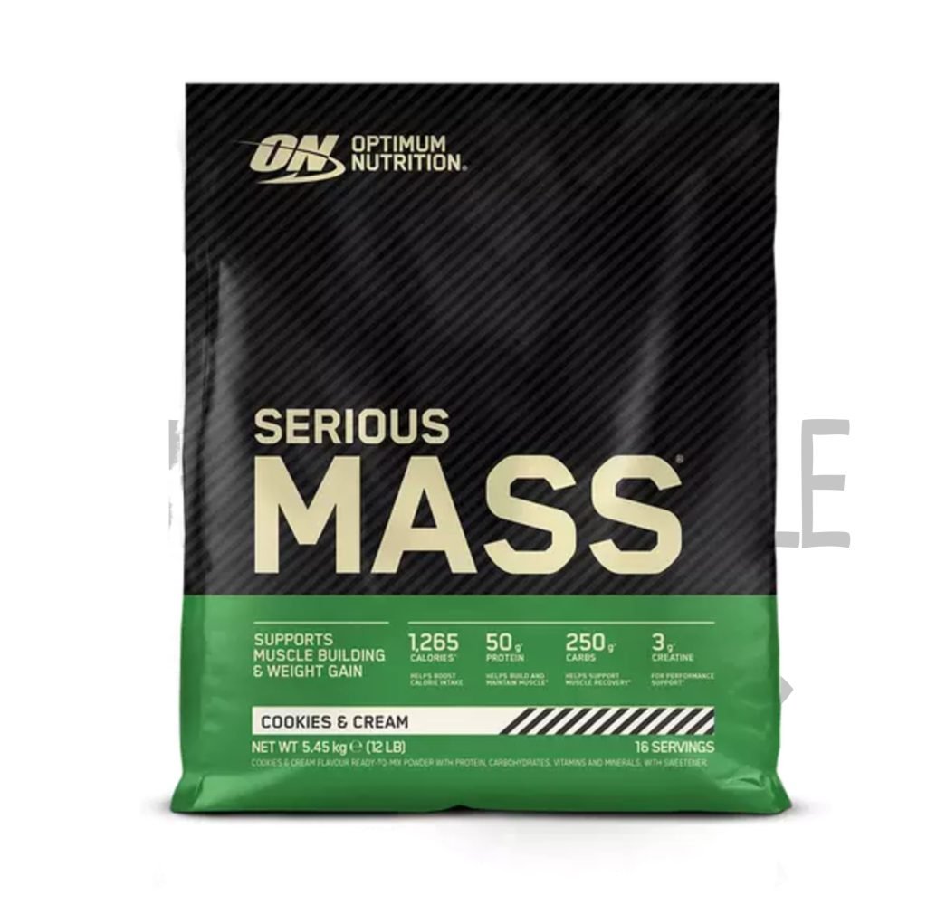 عبوة سيرياس ماس 5.4 كيلو – Serious Mass 12lb الأصلية من Optimum Nutrition بنكهة الشوكولاتة