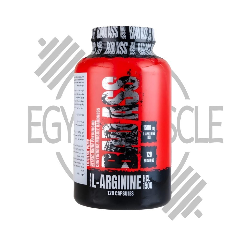 Bad Ass L-Arginine HCL 1500mg – 120 كبسولة – مكمل غذائي لتحسين الأداء وزيادة ضخ الدم في مصر