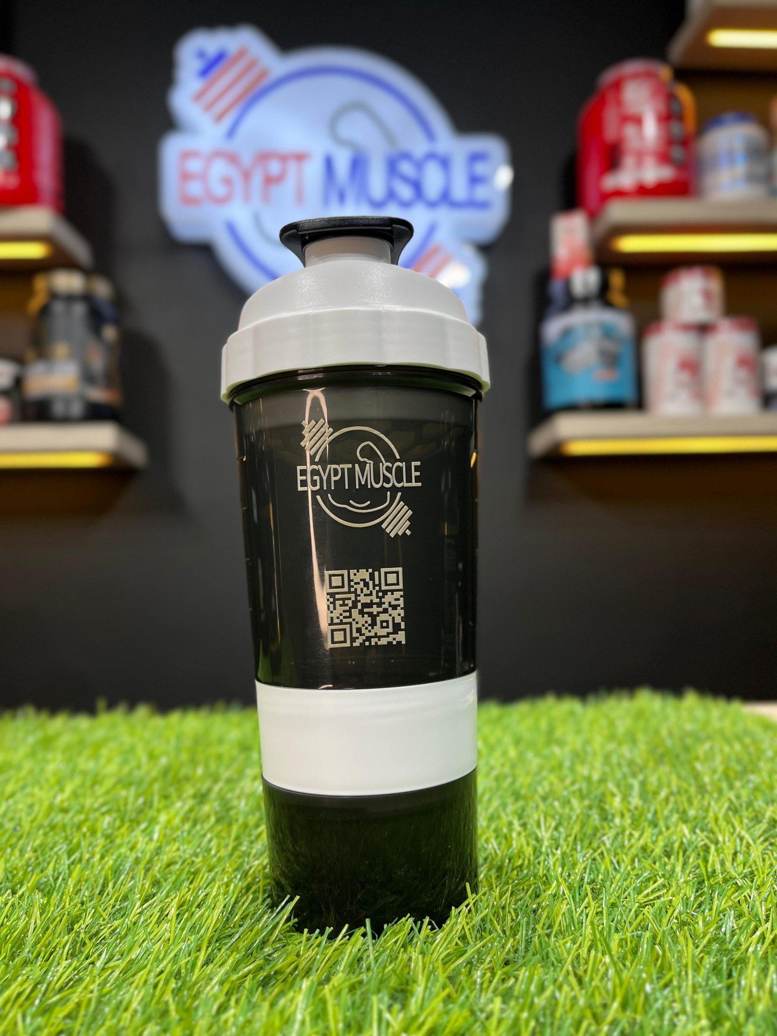 Smart Shaker – Egypt Muscle – شيكر بمخزن سفلي