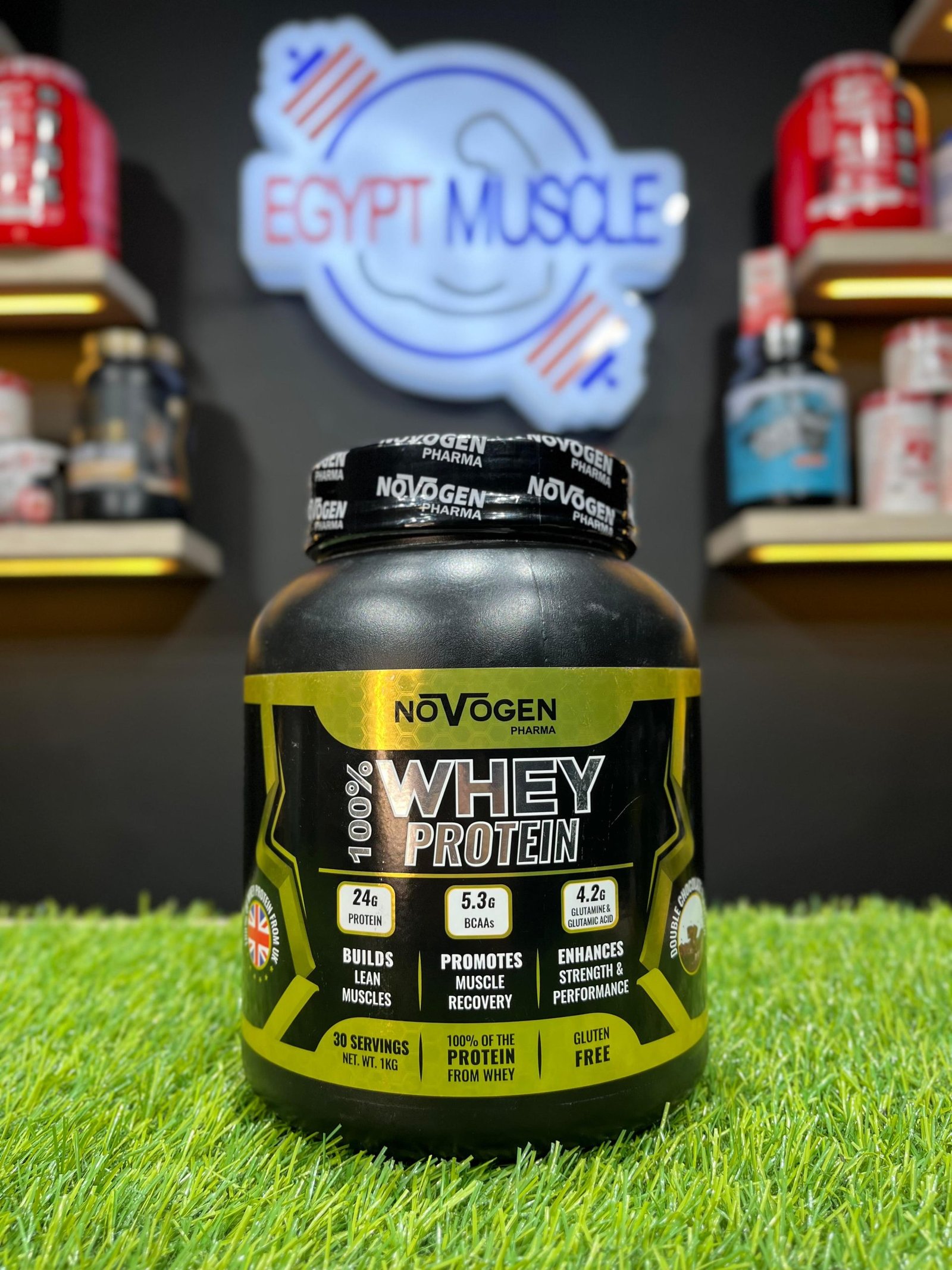 Novogen Whey Protein – عبوة 1 كجم – شوكولاتة