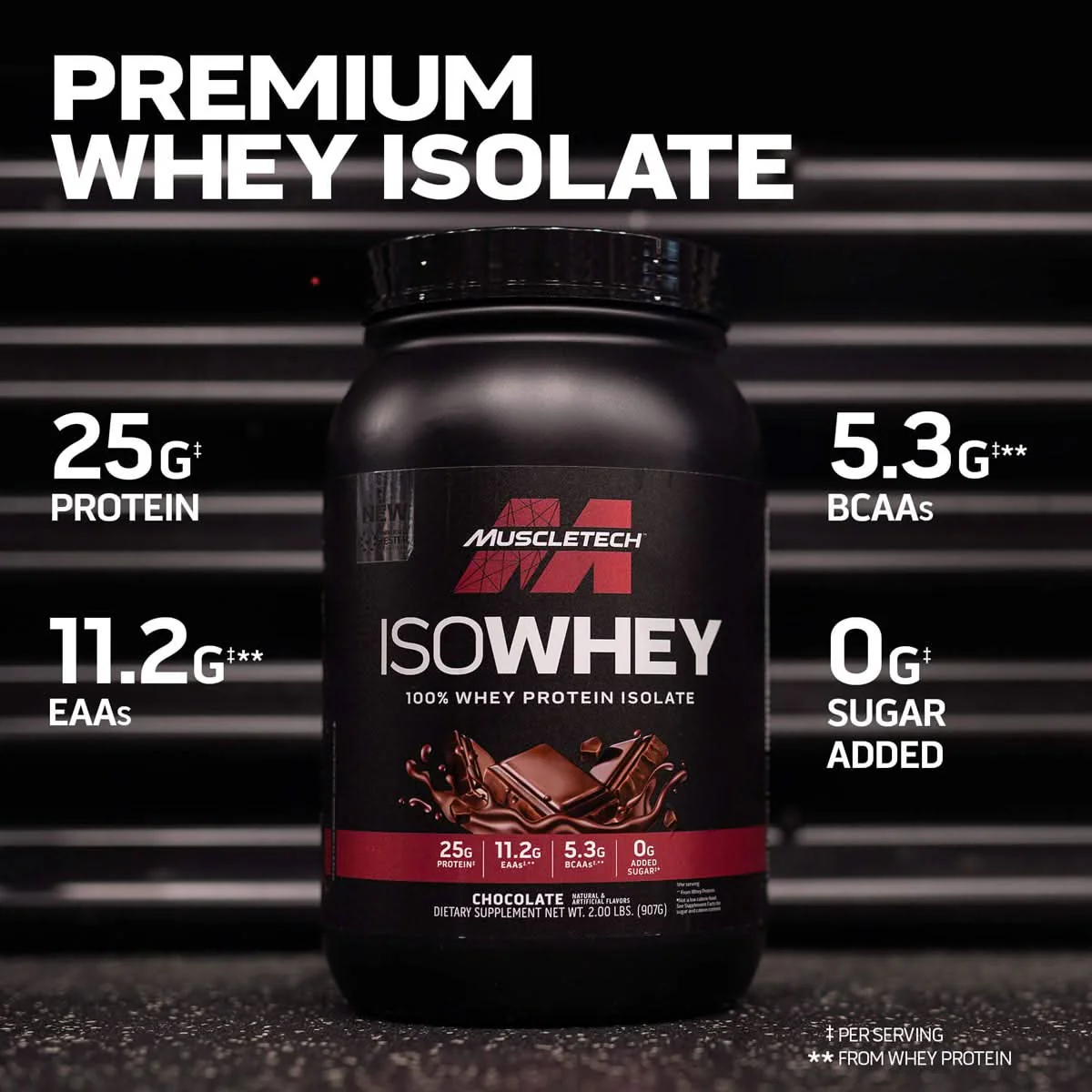ماصل تك ايزوليت 2.27 كجم | MuscleTech IsoWhey Protein Isolate - الصورة 3