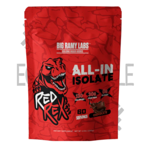 عبوة ريد ريكس أول إن آيزوليت من Big Ramy Labs – نكهة الشوكولاتة – 60 حصة – 30 جم بروتين